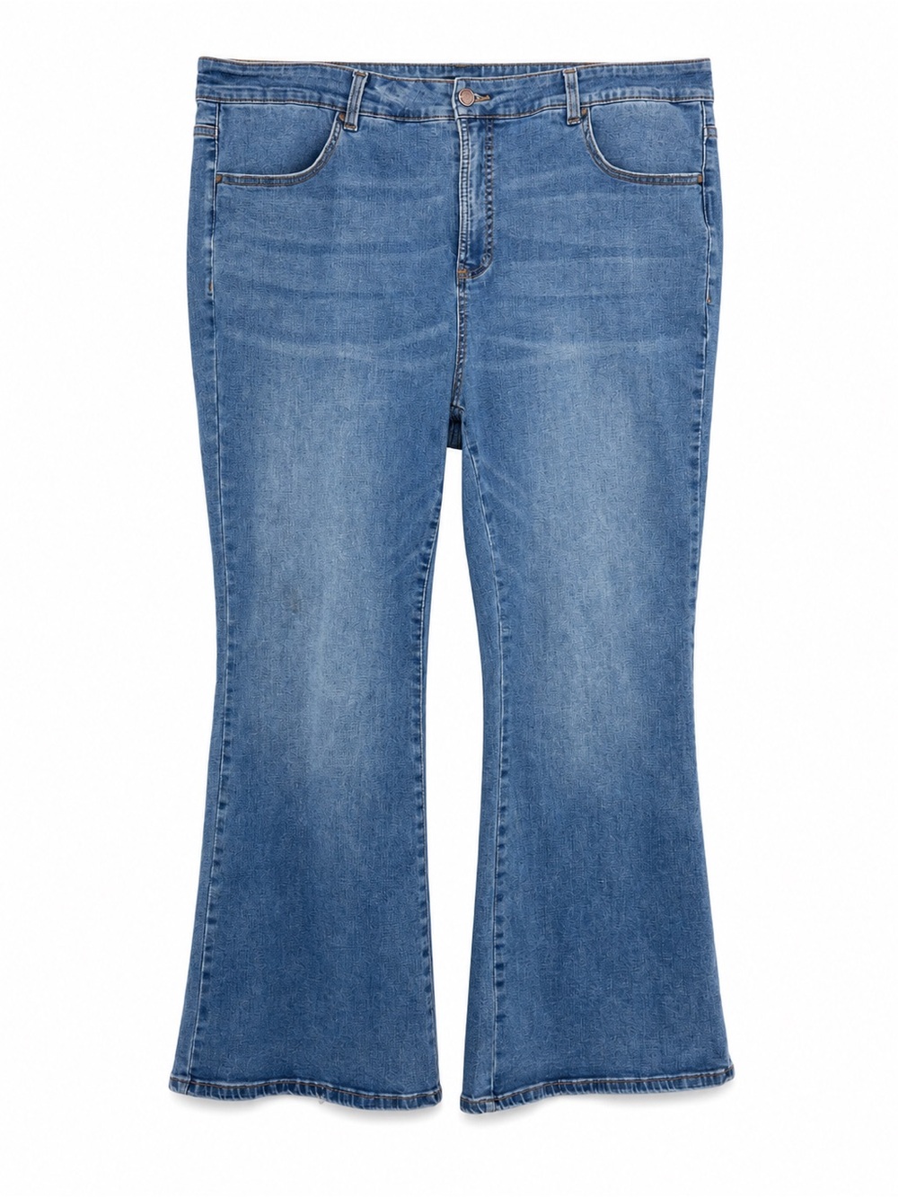 Universal Standard Farrah High Rise Boot 0686 Cut Flare blue plus size 24 24W